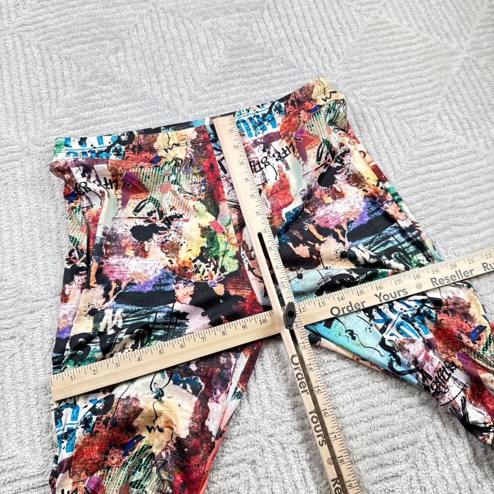 Fashion Nova Pant Women XL Graffiti AOP Y2K Punk 90's Grunge Artsy Street Rap - Picture 4 of 12